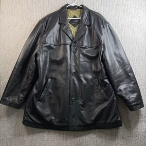 J. Ferrari Genuine Leather Jacket Lambskin Size XL Single Breasted 3 Button